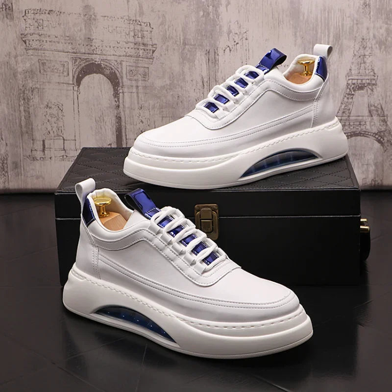 Youth White Men's Sneaker Trend High Top Platform Shoes