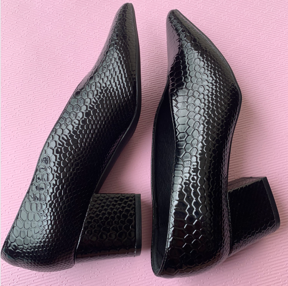 Crocodile Pattern Designer Vintage Evening Shoes Ladies Fashion Pointed Toe V Cut Woman Shoes High Heel Pumps Sexy C076