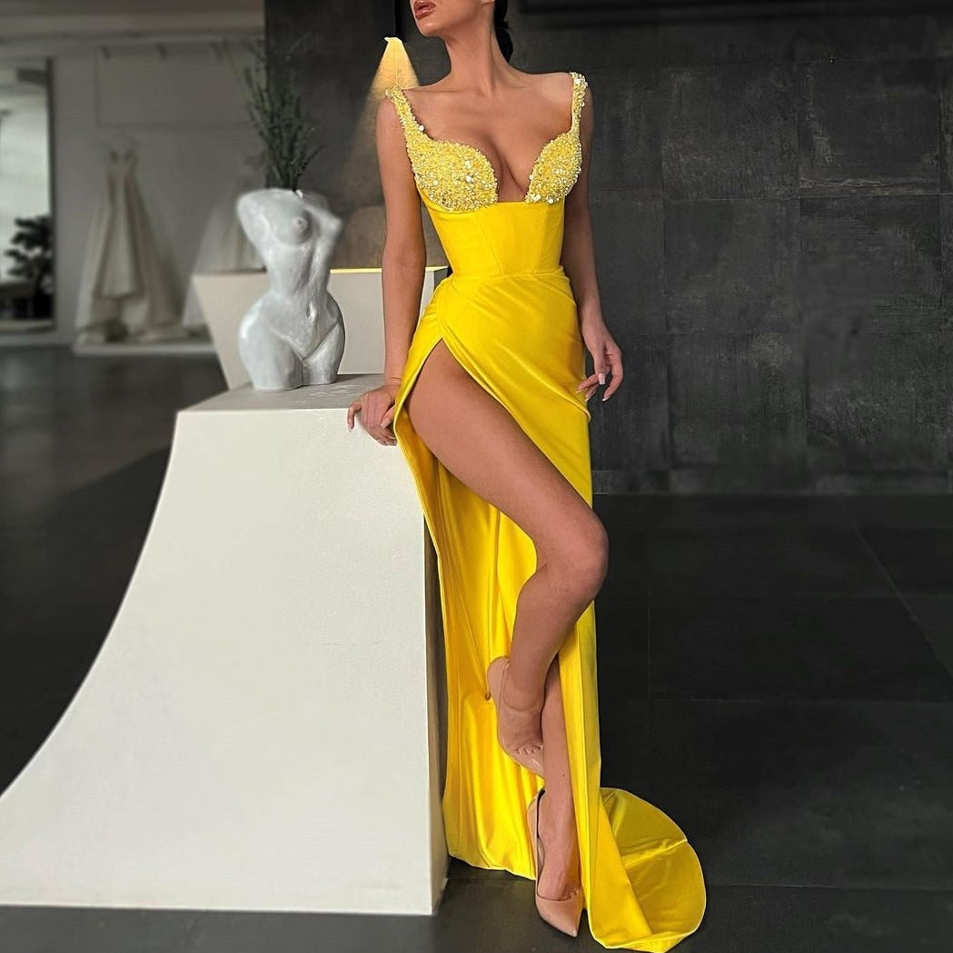 Slit Side Prom Gowns Dubai Formal Special Party Dress