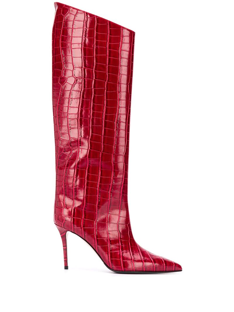 Rainbow-colored Knee-High Boots Women Night Club Shoes