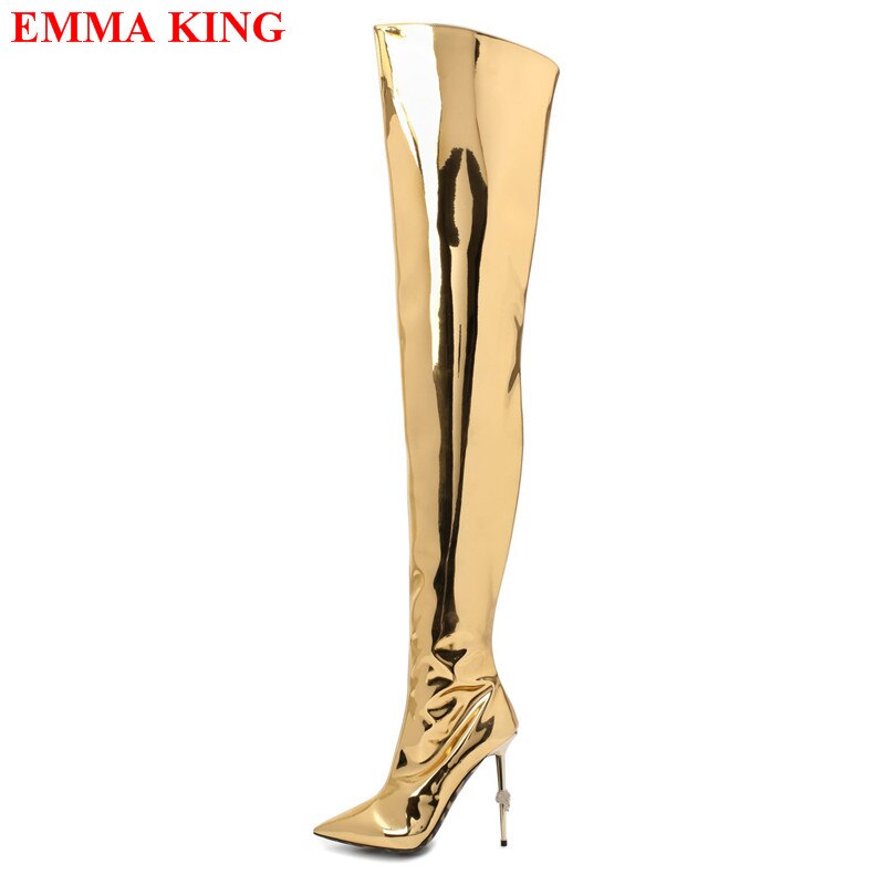 Runway Pointed Toe High Heels Over The Knee Boots