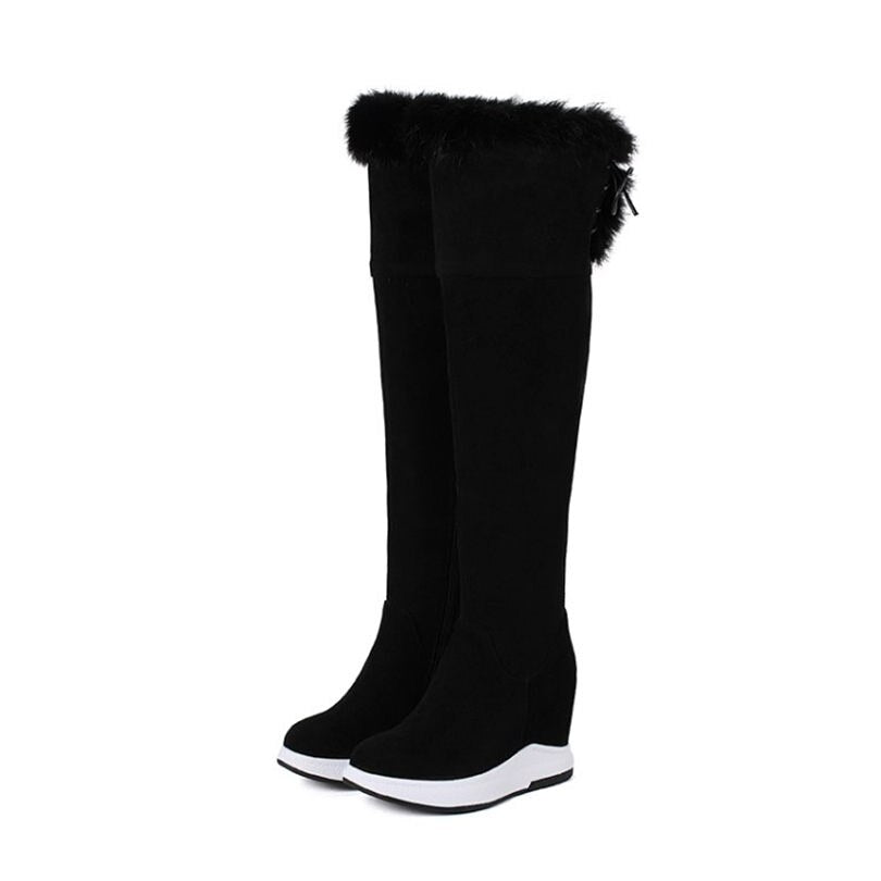 Punk Long Trainers Women Cow Leather Knee High Boots