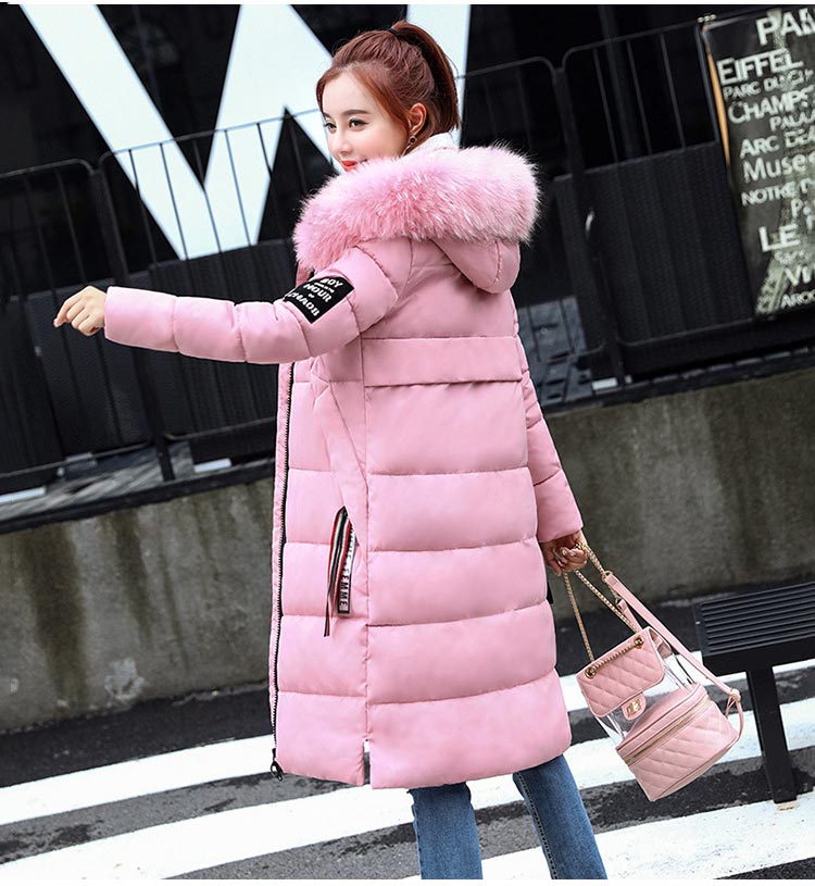 Winter jacket women high quality down coat female  long slim solid color female Jackets zip fur collar women down Jacket - LiveTrendsX