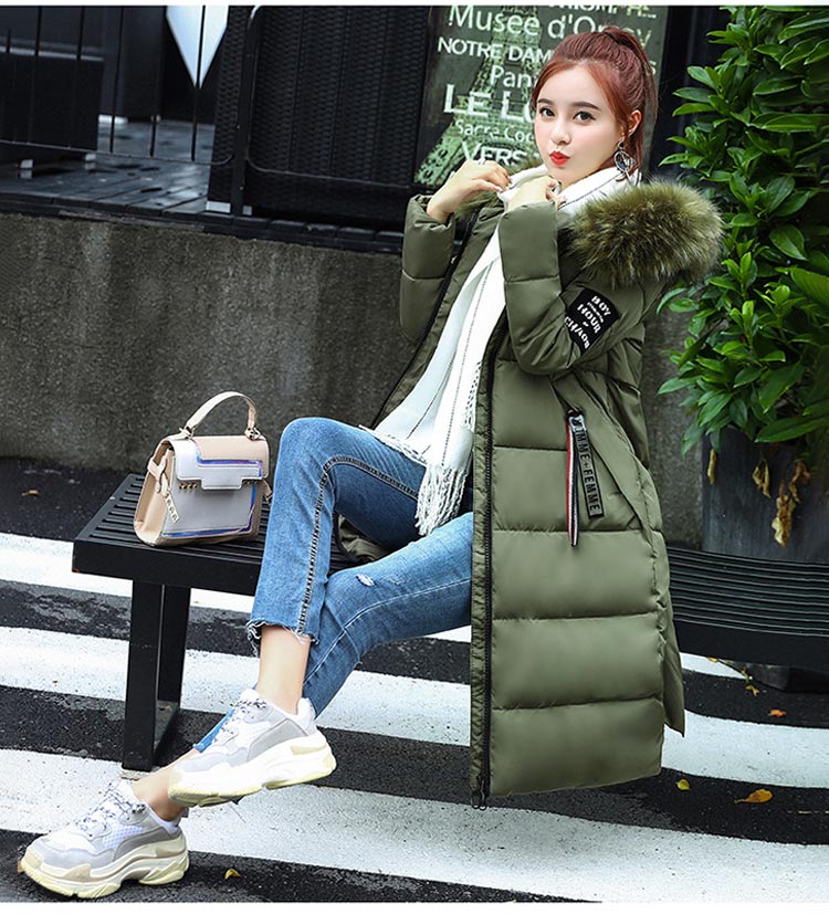 Winter jacket women high quality down coat female  long slim solid color female Jackets zip fur collar women down Jacket - LiveTrendsX