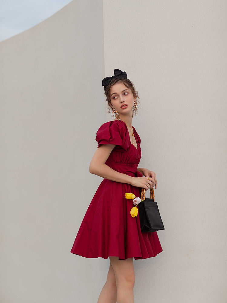 Mitzvah girls red engagement dress