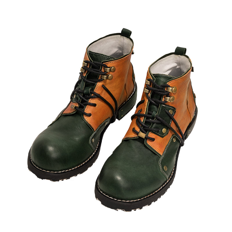 Men Splicing function deconstructed work boots