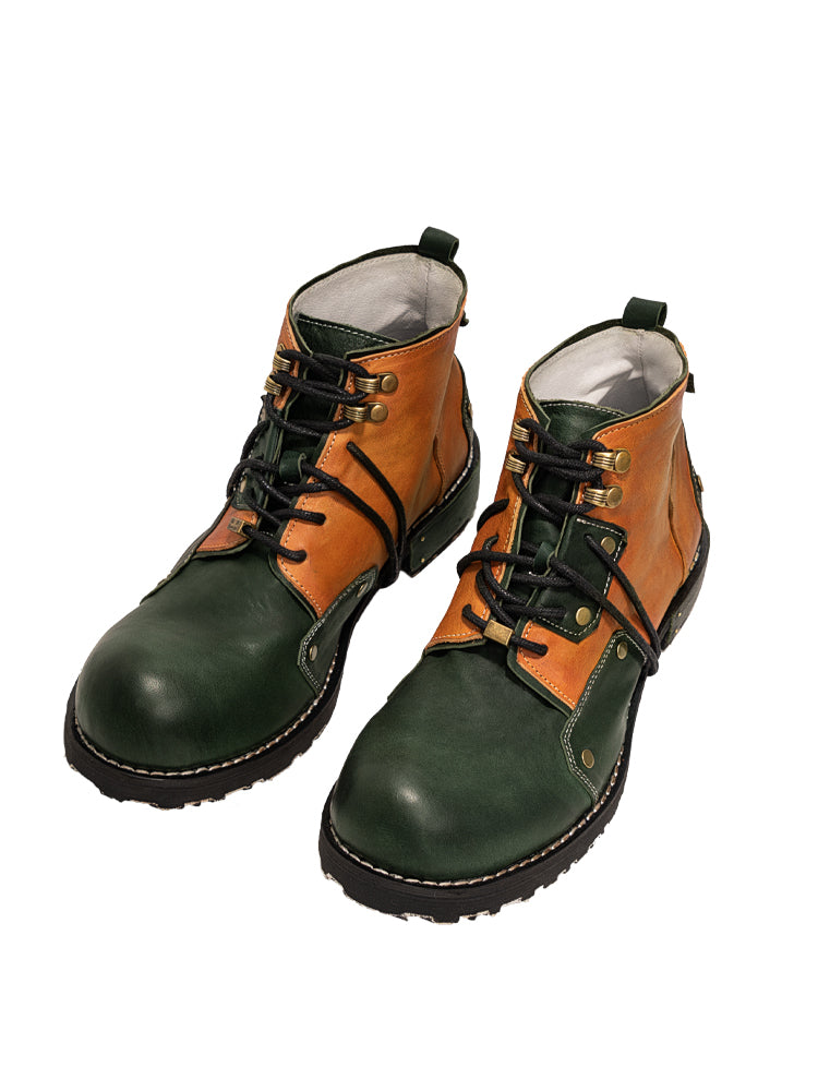 Men Splicing function deconstructed work boots