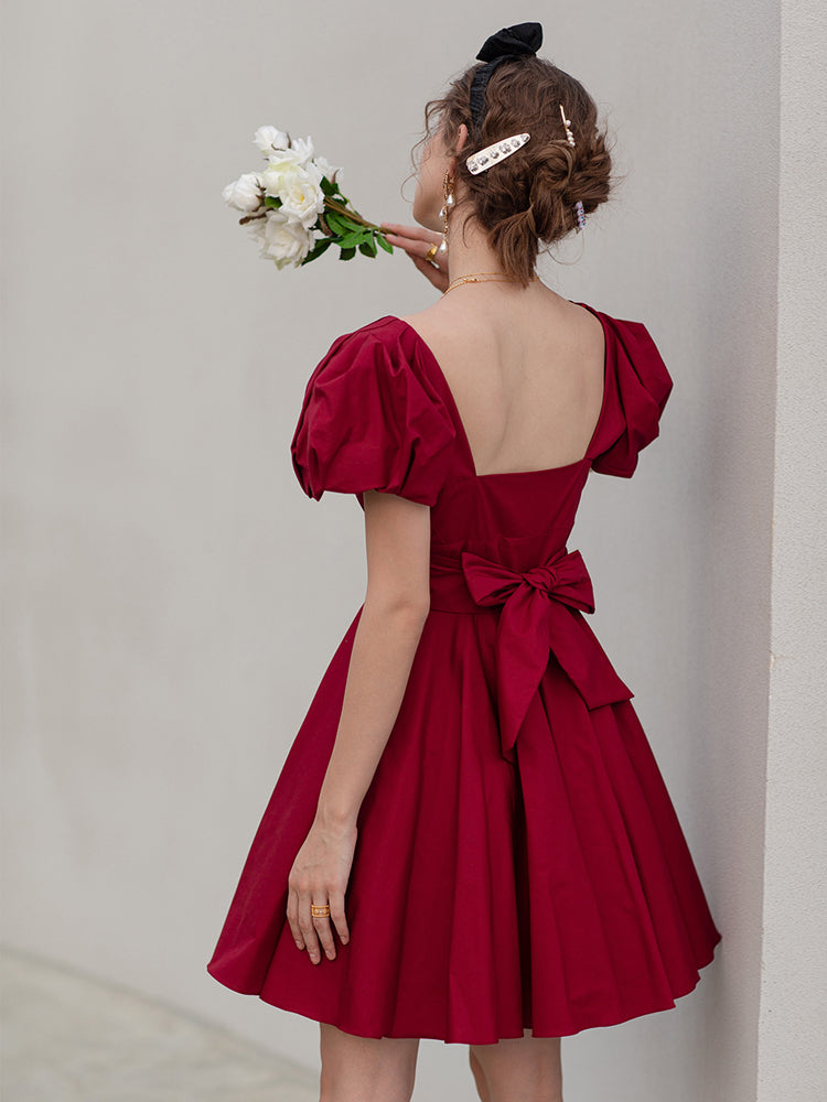 Mitzvah girls red engagement dress