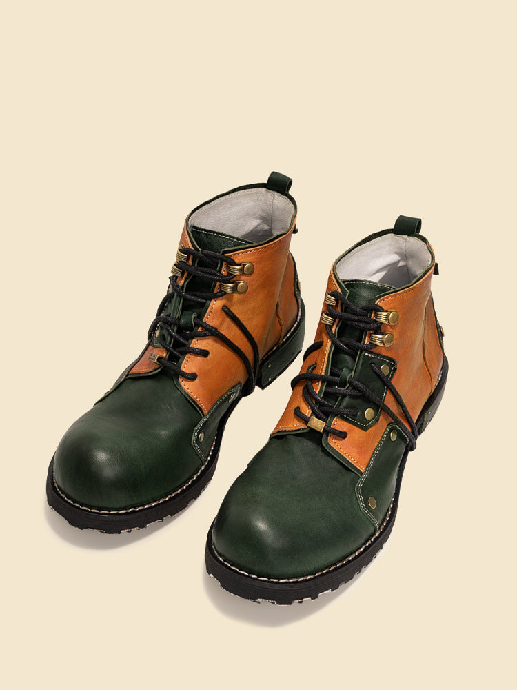 Men Splicing function deconstructed work boots