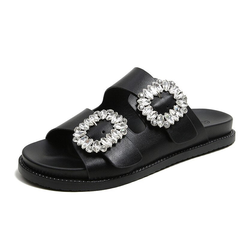 Slippers women outside wear thick bottom