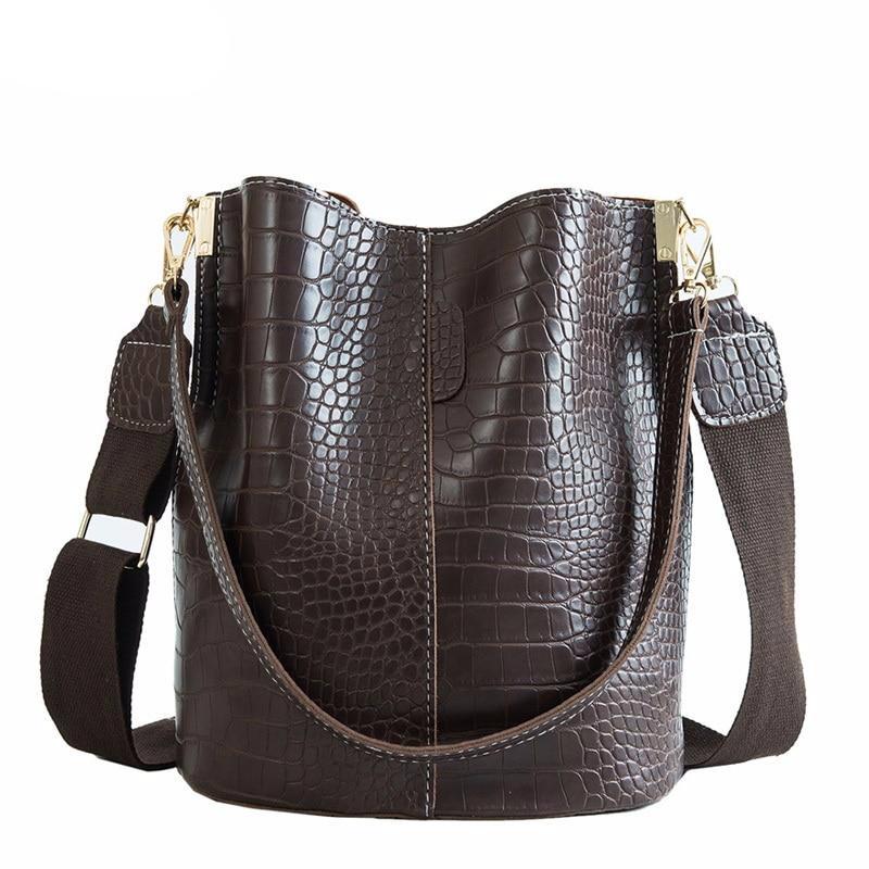 Crocodile Crossbody Bag For Women Shoulder Bag Brand Designer Women Bags Luxury PU Leather Bag Bucket Bag Handbag HPS405 - LiveTrendsX