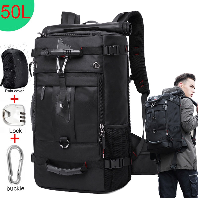 50L Waterproof Travel Backpack Men Women Multifunction 17.3 Laptop Backpacks Male outdoor Luggage Bag mochilas Best quality - LiveTrendsX