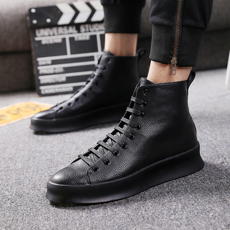 Spring New Style Fashion Ankle Boots Men Red White Shoes Handmade Genuine Leather Luxury Personalized Original Design Boots - LiveTrendsX