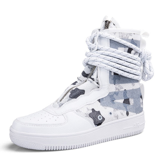 Harajuku Off Women Casual Dad Sneakers White High Top Shoes Female Autumn Unisex Walking Cross-tied Shoes Zapatos Tenis Feminino - LiveTrendsX