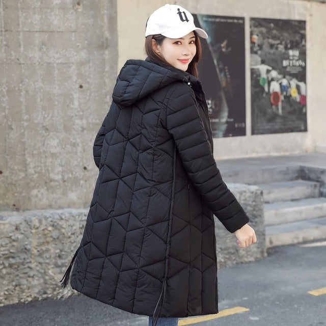 Winter jacket women 2019 Quality casual Thick long Hooded Coat women b ...