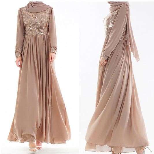 Vestido Sequin Abaya Dubai Arabic Muslim Hijab Dress Turkey Kaftan Sukienki Women Jurkjes Caftan Marocain Robe Musulmane Dresses - LiveTrendsX