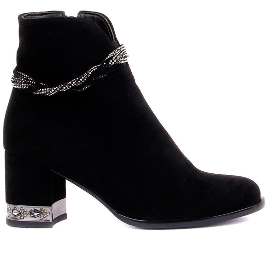 Guja-Black Suede Zipper Female Women Winter Boots - LiveTrendsX