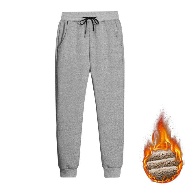 Cargo Men's Super Winter Warm Pants Outside Fleece Joggers Thicken Sweatpants Heavy weight Zipper Trousers Windbreaker Men Loose - LiveTrendsX