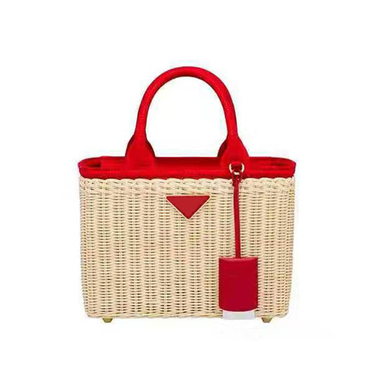 Luxury handbags women genuine leather bags designer rattan weave Straw handbag for women 2019 Original luxurious - LiveTrendsX