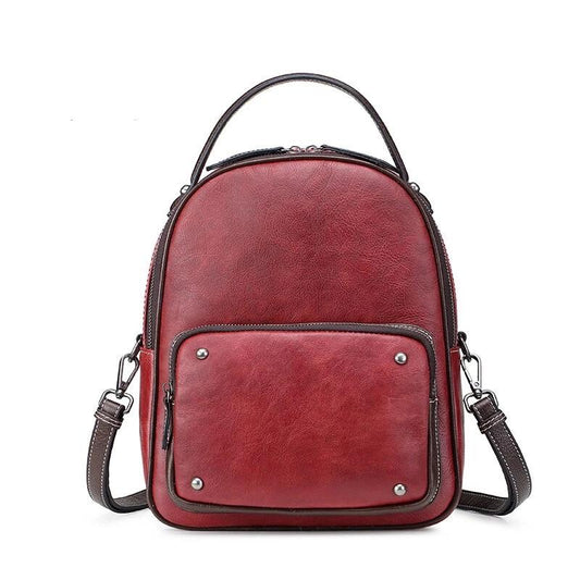 Head leather retro women's bag, European and American wind casual shoulder bag, leather do old women's bag - LiveTrendsX