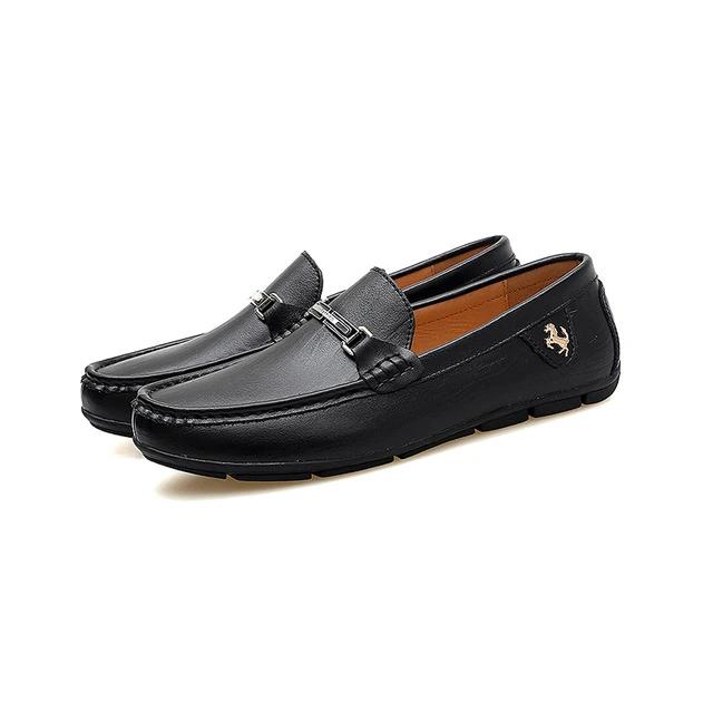 British Mens Shoes Casual Loafer Shoes Men Leather Driving Shoes Luxury Brand - LiveTrendsX