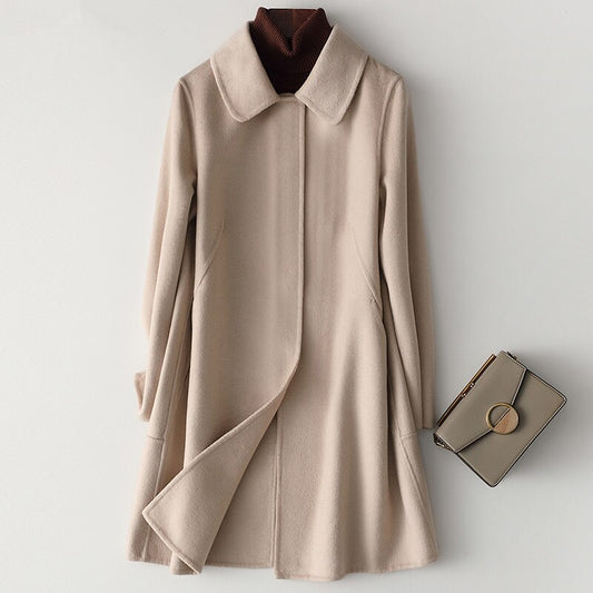 Fashion Long Woolen Coat Women 2020 Autumn Winter New High Quality Wool Jacket Overcoat Slim Double Sided Wool Coat Ladies Coats - LiveTrendsX