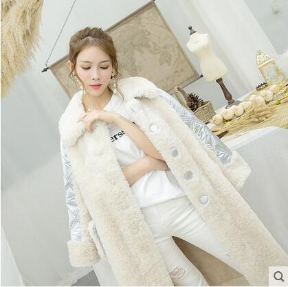 Winter Real Sheep Wool Fur Coats Ladies Printed Sheep Shearing Long Warm Jackets women's down coat stitching velvet fur long coa - LiveTrendsX