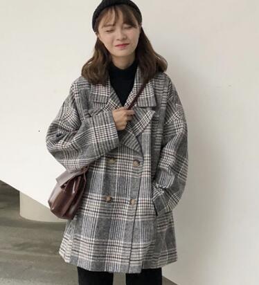 Women Autumn Winter Plaid Trench Coat Long Clothes Overcoat with Cotton Inside Plus Size Manteau Femme Casaco Feminino - LiveTrendsX