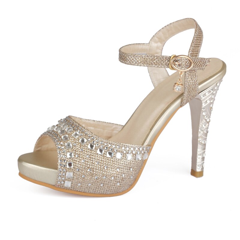 High Quality Plus Size 33-43 Spike High Heels Sandals Women Peep Toe Buckle Strap Party Wedding Shoes Woman - LiveTrendsX