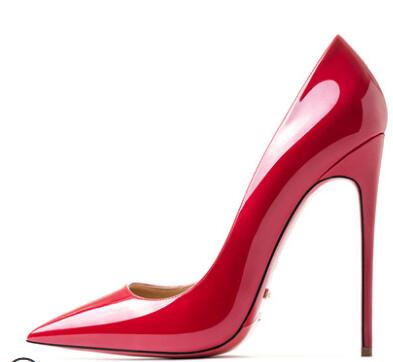 Red Bottom Shoes Women Sexy Pumps Genuine Leather High Heeled shoes Thin Heel Wedding Red Bottom Pointed Toe Stilettos Party OL - LiveTrendsX