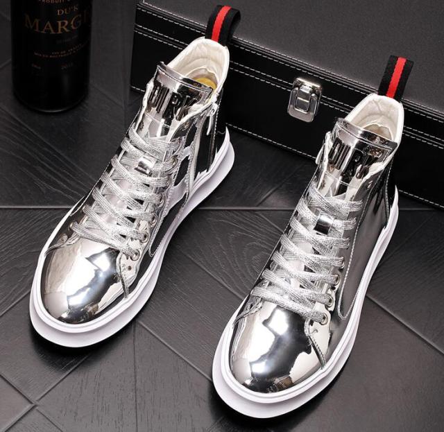 Men Trendy Casual Flats high tops platform Shoes