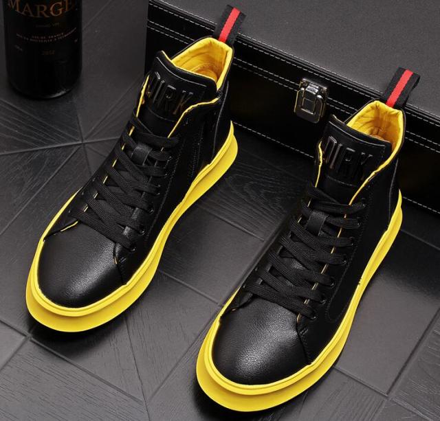 Men Trendy Casual Flats high tops platform Shoes