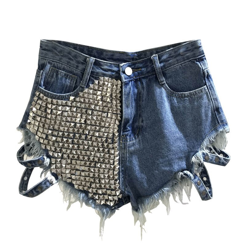 denim shorts women high waist loose jeans - LiveTrendsX