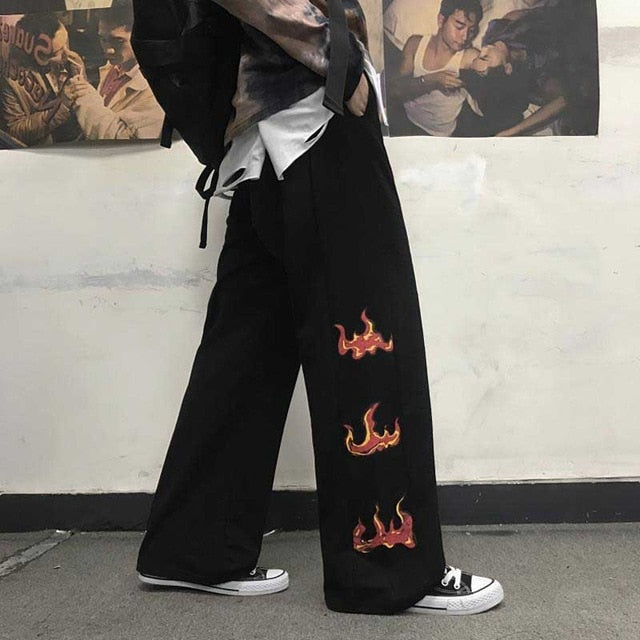 Elastic Waistband Loose Harem Embroidery Tie Dye Contrast Jogger Pant Women Man Streetwear Korean Harajuku Punk Hip Hop - LiveTrendsX