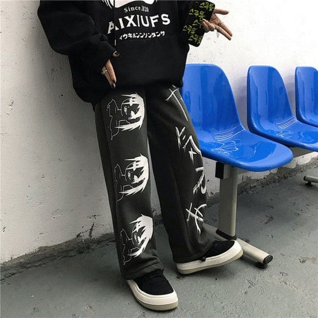 Elastic Waistband Loose Harem Embroidery Tie Dye Contrast Jogger Pant Women Man Streetwear Korean Harajuku Punk Hip Hop - LiveTrendsX