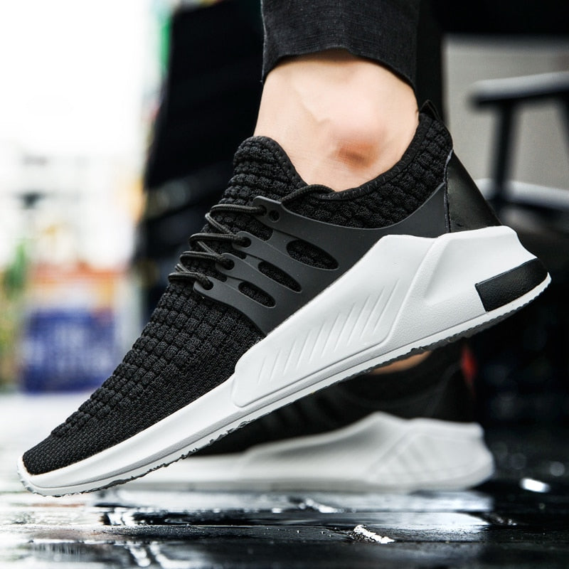 New Hot Style Men Running Shoes Ourdoor Jogging Trekking Sneakers Lace Up Athletic Shoes Comfortable Light-Weight Sneakers - LiveTrendsX