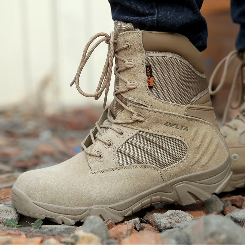 Winter Autumn Men Military Boots Quality Special Force Tactical Desert Combat Ankle Boats Army Work Shoes Leather Snow Boots - LiveTrendsX