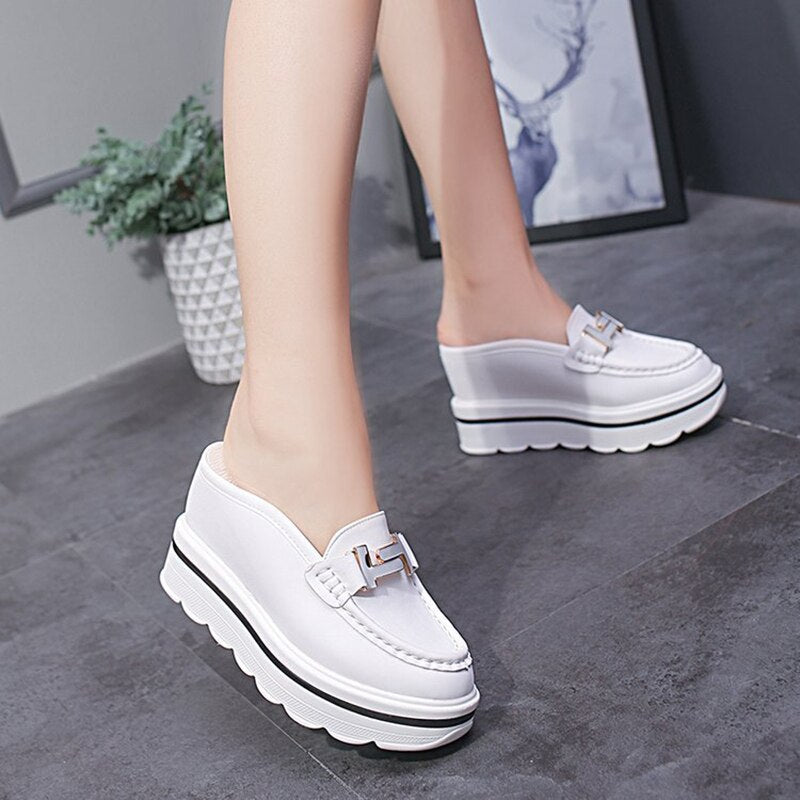 Women Super High Platform Slides  Slip On Rubber Shoes