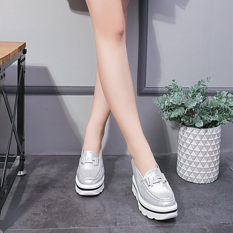 Women Super High Platform Slides  Slip On Rubber Shoes