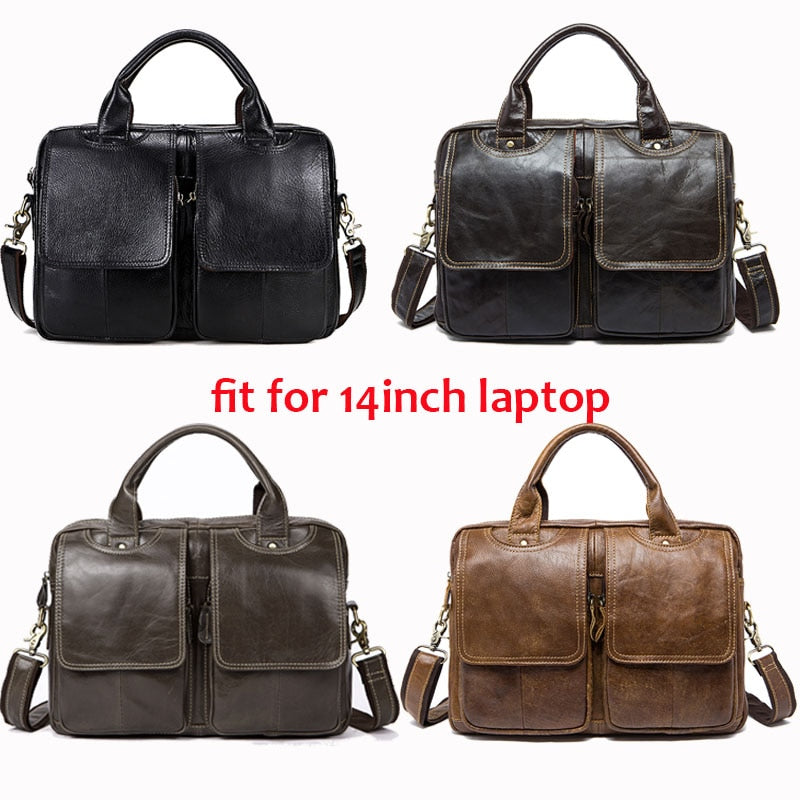 Men's Briefcases Laptop Bag Leather