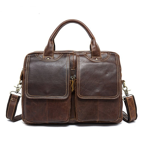 Men's Briefcases Laptop Bag Leather