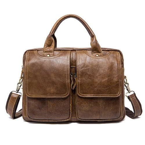 Men's Briefcases Laptop Bag Leather