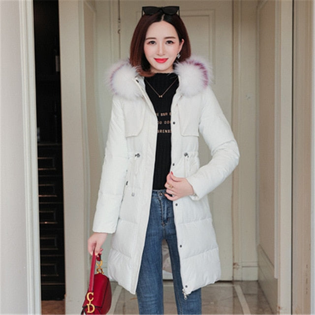 Fashionable women's winter warm hooded cotton winter jacket solid color long-sleeved jacket ladies Women's cotton coat - LiveTrendsX