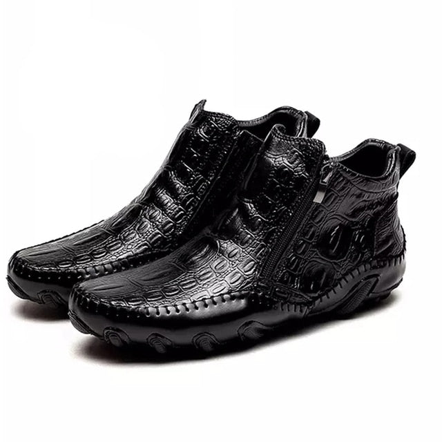 Fashion Retro Zipper Ankle Booties Big Size Male