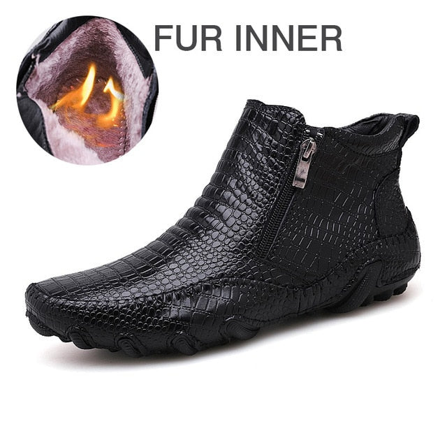 Fashion Retro Zipper Ankle Booties Big Size Male