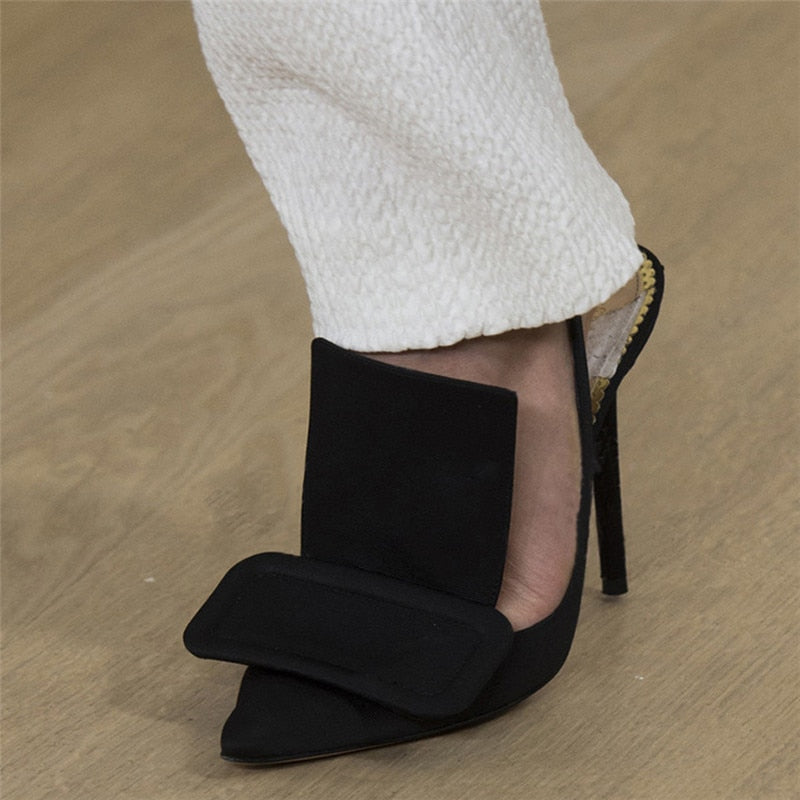 Square Buckle Pointy Toe High Heel Pumps Party Heels Banquet Shoes