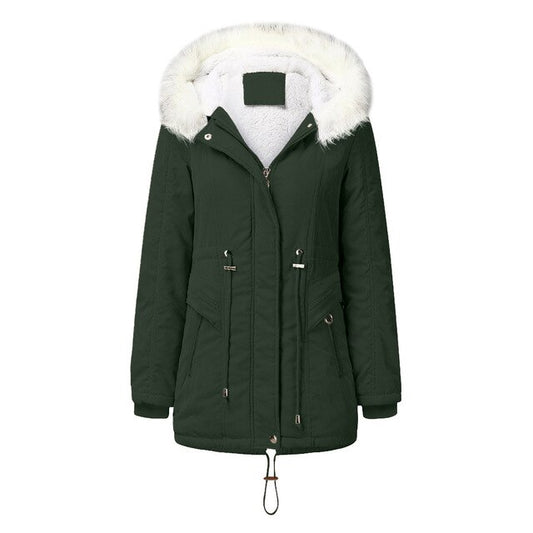 Volumetric Down Jacket Plus Size Cotton Warm Plush With Hat Monteau Winter Female Parka Europe Style Women's Winter Coat - LiveTrendsX