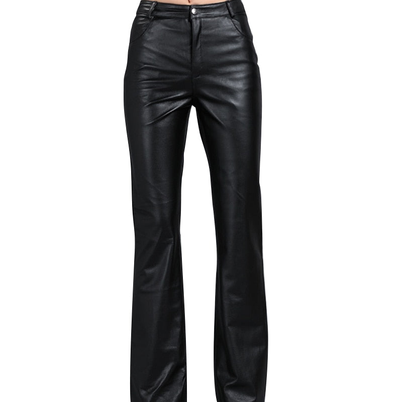 Sheepskin Pants Mid Waist Casual Pants Women