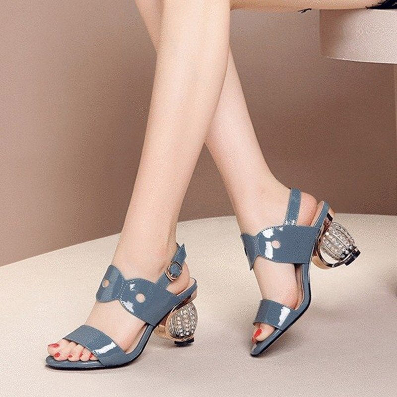 Summer Women Sandals Rhinestone Heels