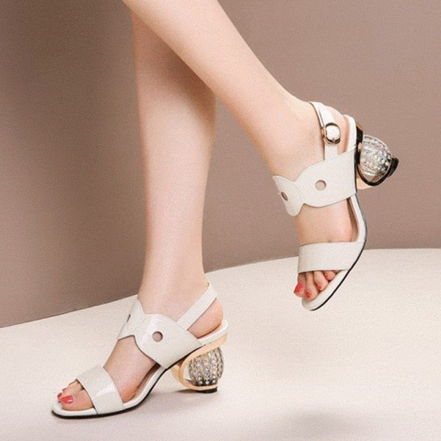 Summer Women Sandals Rhinestone Heels